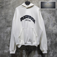 발렌시아가 23FW 백 플립 라운드 후드 티셔츠 화이트