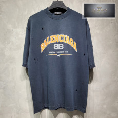 발렌시아가 22SS MAISON 로고 반팔 티셔츠 블랙