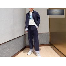 구찌 블리치 그라데이션 블리치 GG 코튼 데님 자카드 셔츠