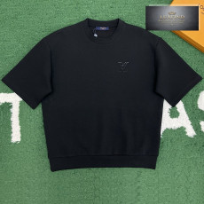 루이비통 라인스톤 LV 엠벨리시드 저지 반팔 티셔츠