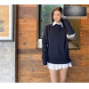 톰브라운 사선완장 클래식 크루넥 맨투맨