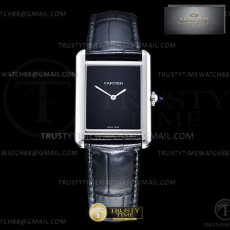 DR공장 까르띠에 탱크 머스트 라지 블랙다이얼 악어스트랩 Cartier Tank Must SS_LE Black Swiss Qtz DRF