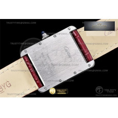 DR공장 까르띠에 탱크 머스트 라지 레드다이얼 악어스트랩 Cartier Tank Must SS_LE Red DRF Swiss Qtz