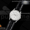 ZF공장 V3 마르쉐 실버다이얼 가죽스트랩 Master Ultra Thin Reserve de Marche SS ZF 1_1 Best Edition White Dial on Bla