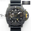 VS공장 파네라이 PAM1324 카보테크 카본다이얼 러버스트랩 PAM1324 Carbotech 44mm GMT VSF 1_1 Best Edition Carbon Dial on Bl
