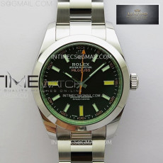 VS공장 롤렉스 밀가우스 블랙다이얼 브레이슬릿 Milgauss 116400 GV Real Green Sapphire 904L SS VSF 1_1 Best Edition Black 