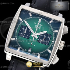 태그호이어 모나코 크로노그래프 그린옴브르다이얼 가죽스트랩 Tag Monaco Chronograph SS_LE Green Jap VK64A