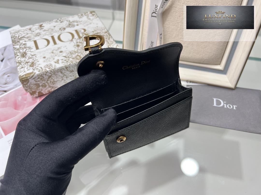 Dior Saddle Flap Card Holder