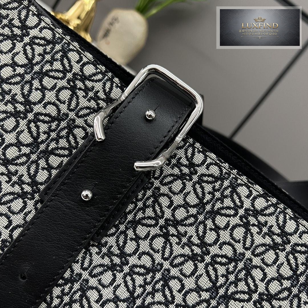 Loewe Anagram Embellished Cotton Blend Tote