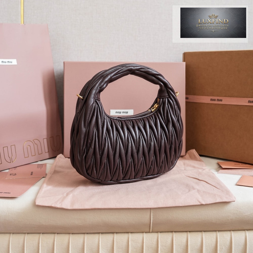 Miu Miu Wander Matelasse Nappa Leather Hobo