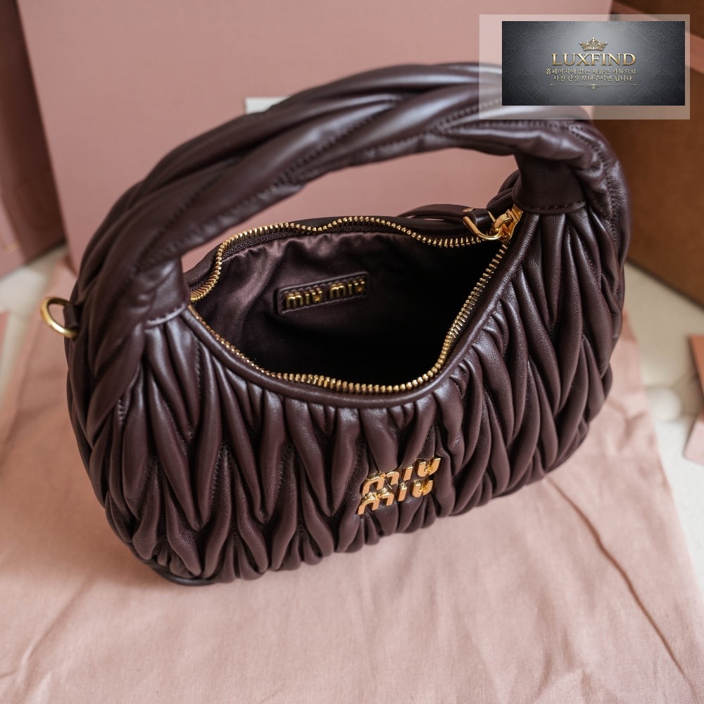 Miu Miu Wander Matelasse Nappa Leather Hobo