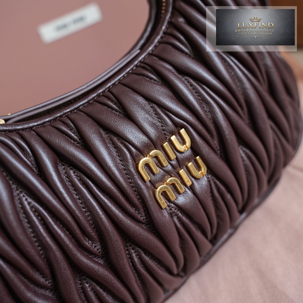 Miu Miu Wander Matelasse Nappa Leather Hobo