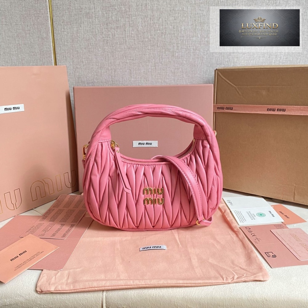 Miu Miu Wander Matelasse Nappa Leather Hobo