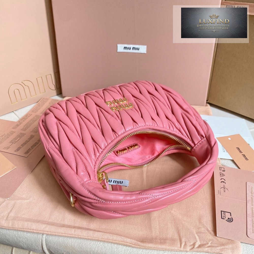 Miu Miu Wander Matelasse Nappa Leather Hobo