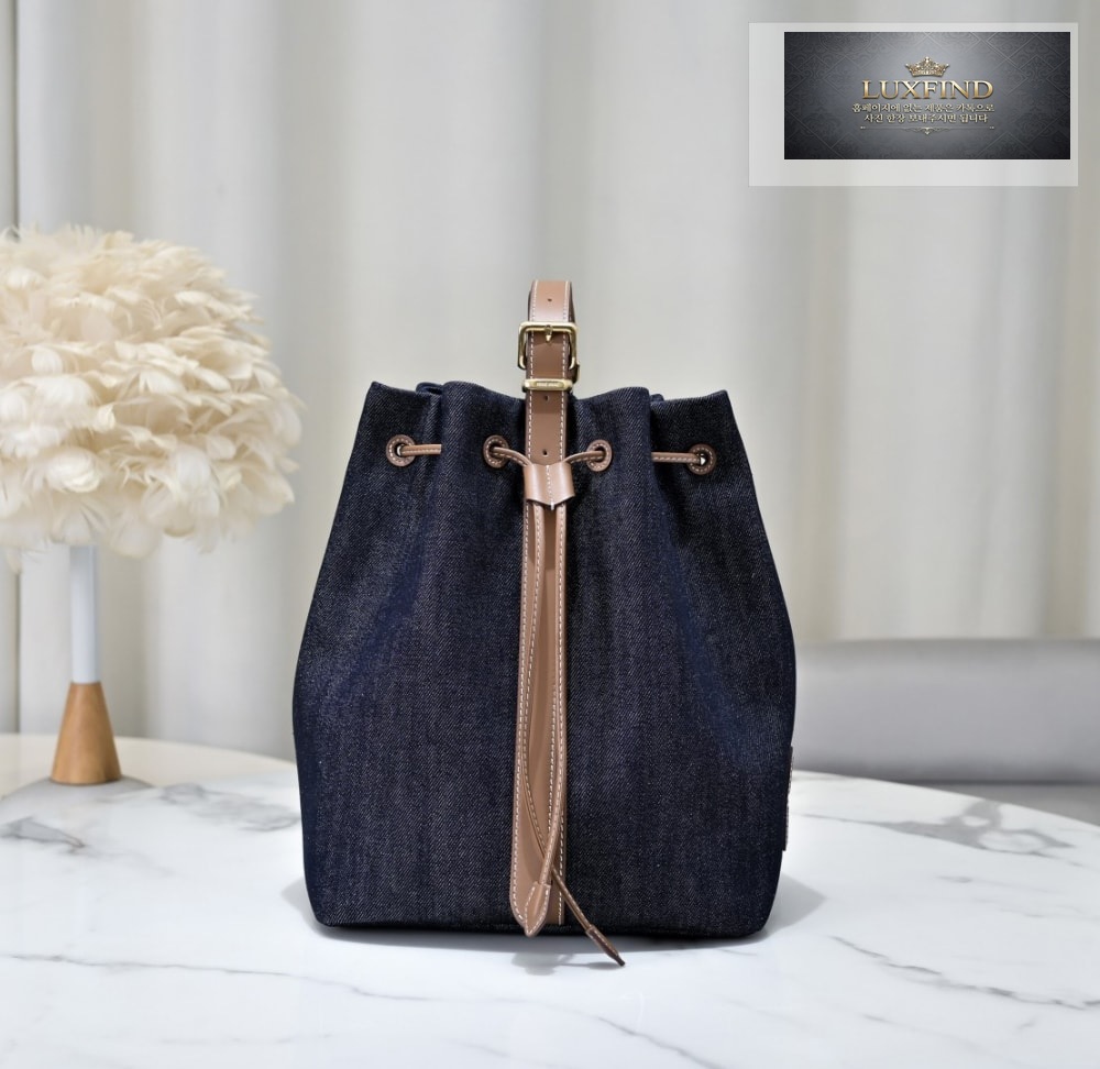 Miu Miu Denim Leather Bucket