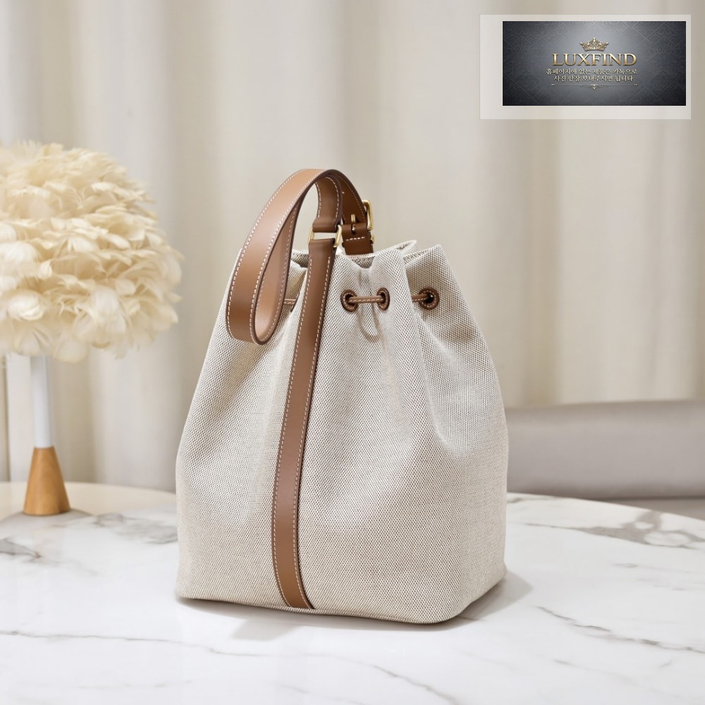 Miu Miu Canvas Leather Bucket