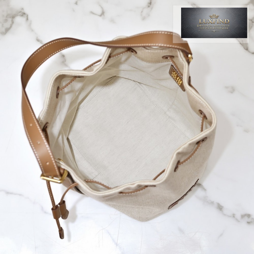Miu Miu Canvas Leather Bucket