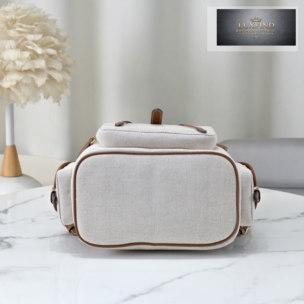 Miu Miu Canvas And Leather Backpack