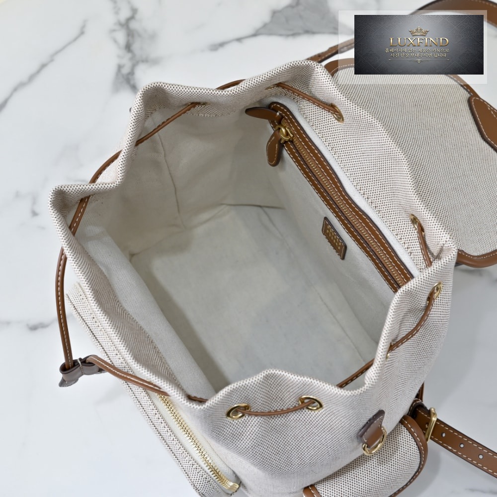 Miu Miu Canvas And Leather Backpack