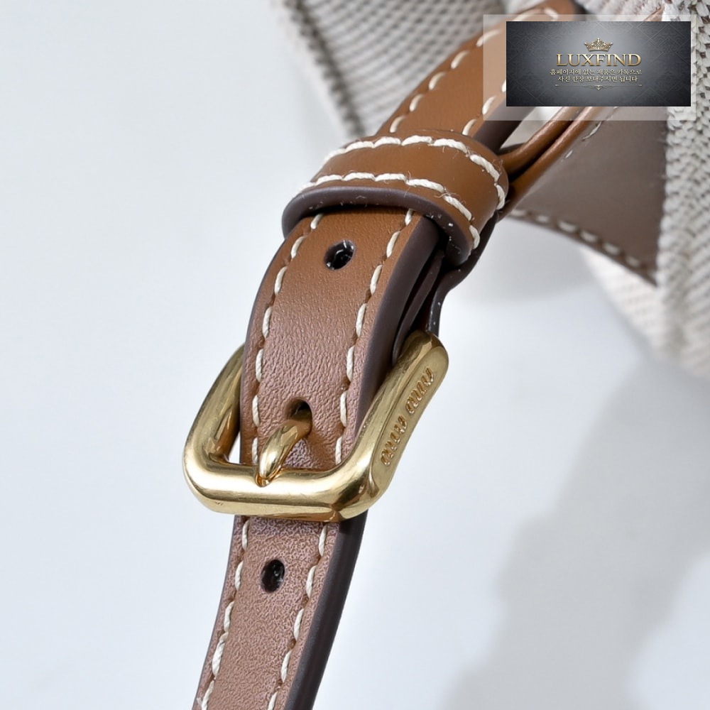 Miu Miu Canvas And Leather Backpack