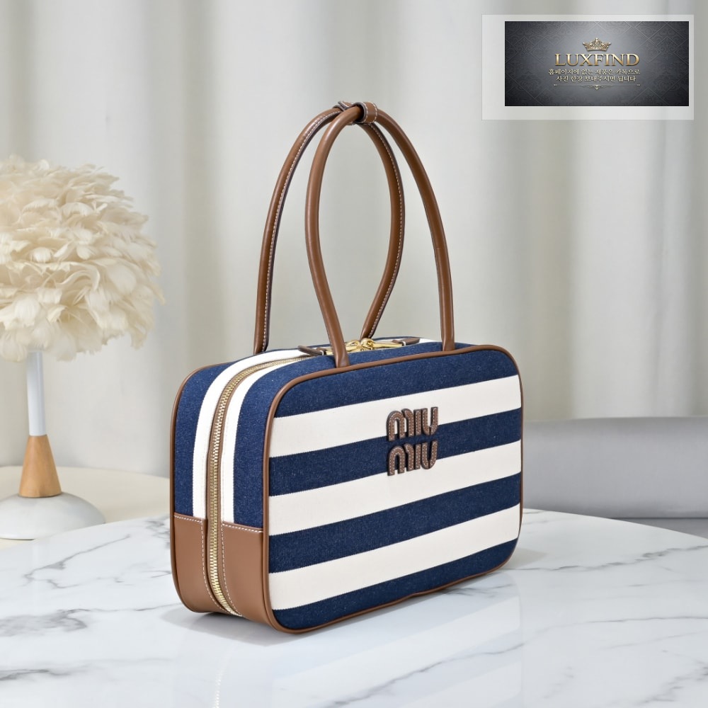 Miu Miu Beau Canvas And Leather