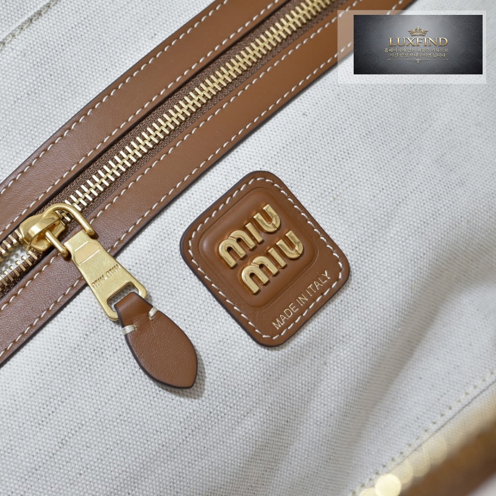 Miu Miu Beau Canvas And Leather