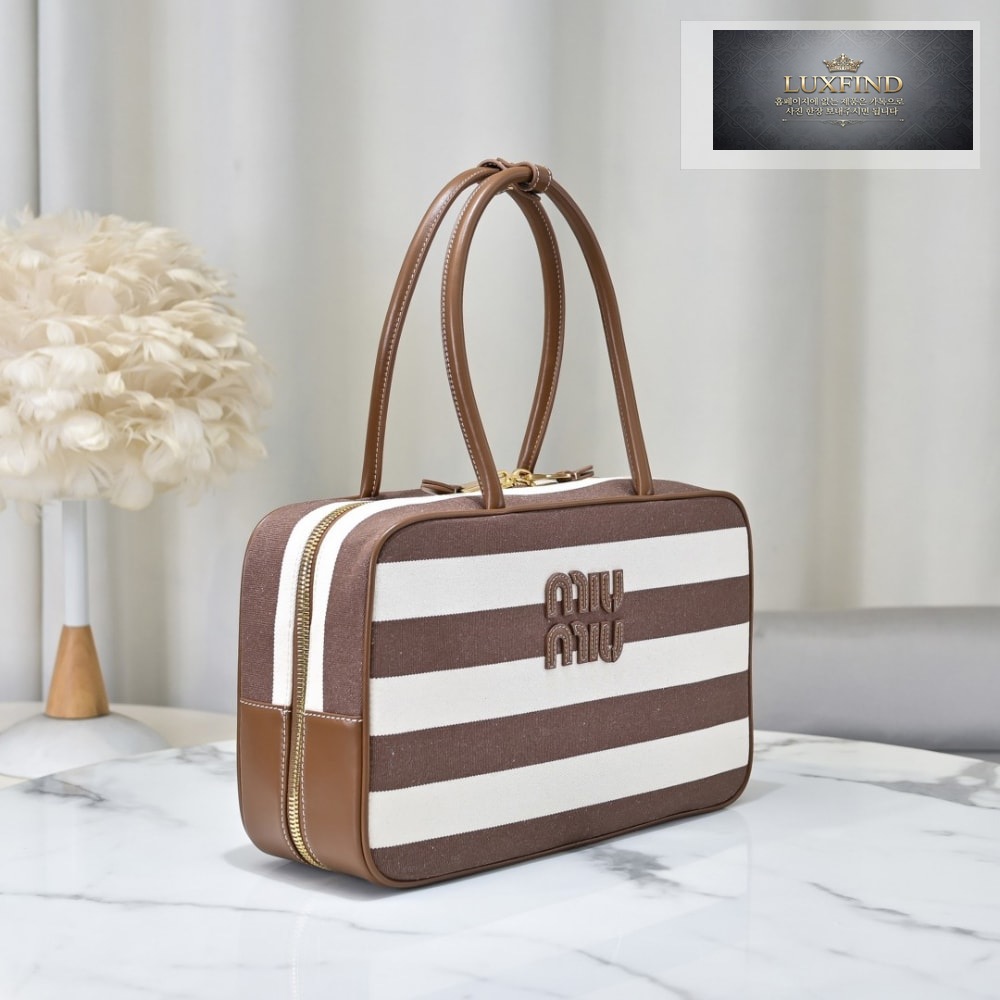 Miu Miu Beau Canvas And Leather