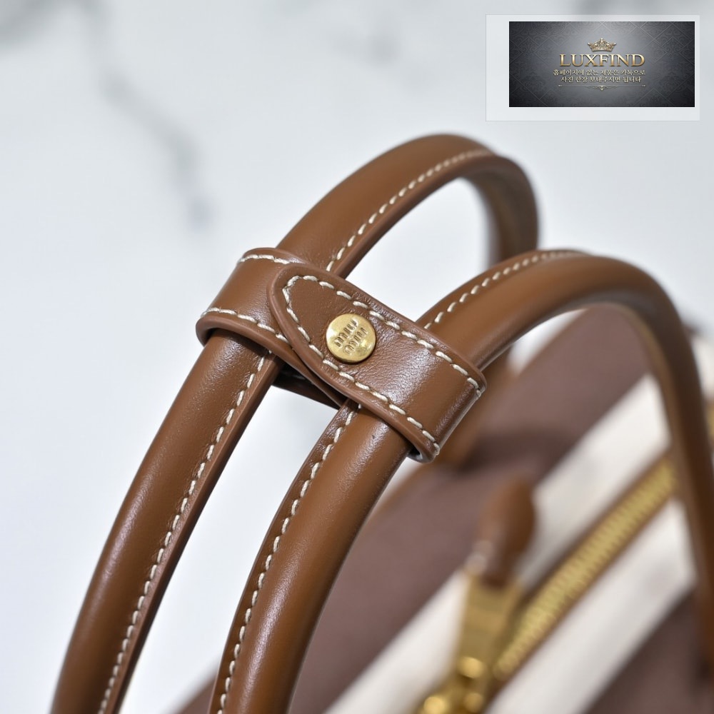 Miu Miu Beau Canvas And Leather