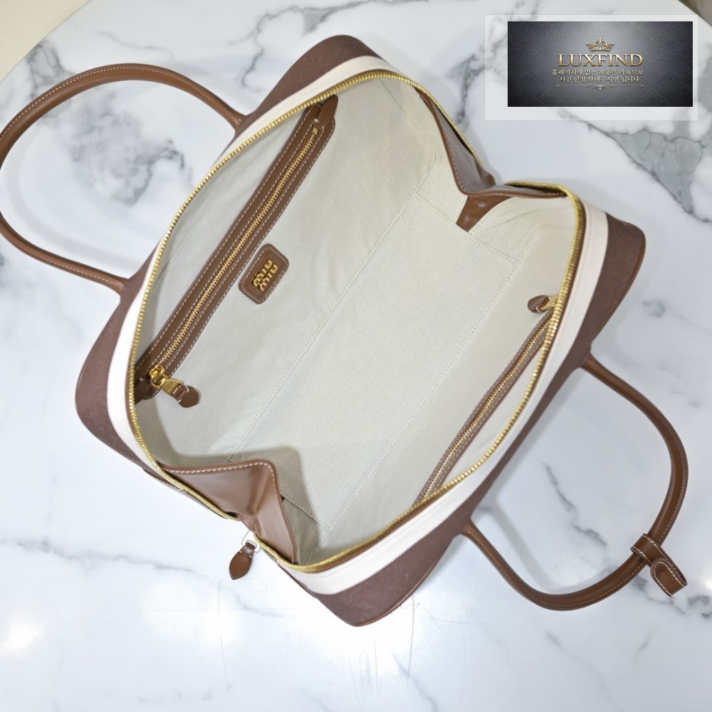 Miu Miu Beau Canvas And Leather