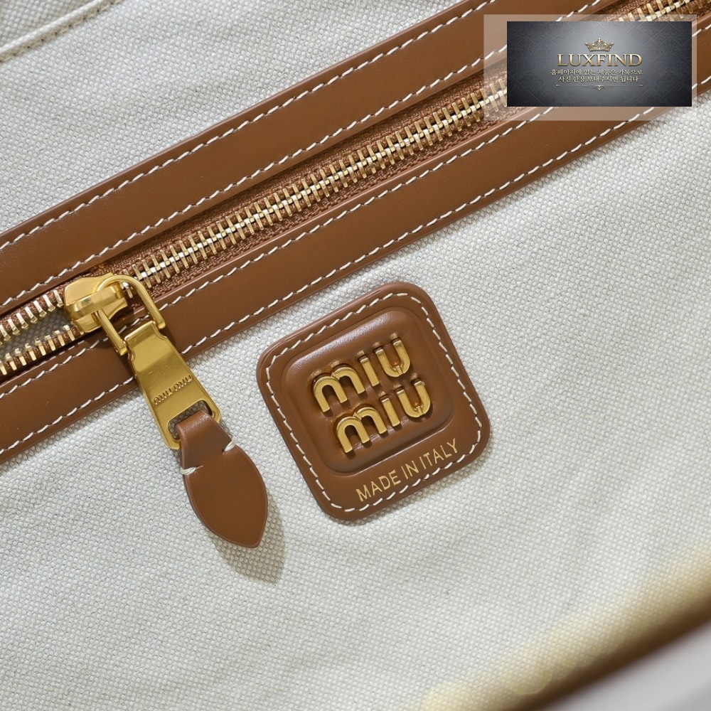 Miu Miu Beau Canvas And Leather