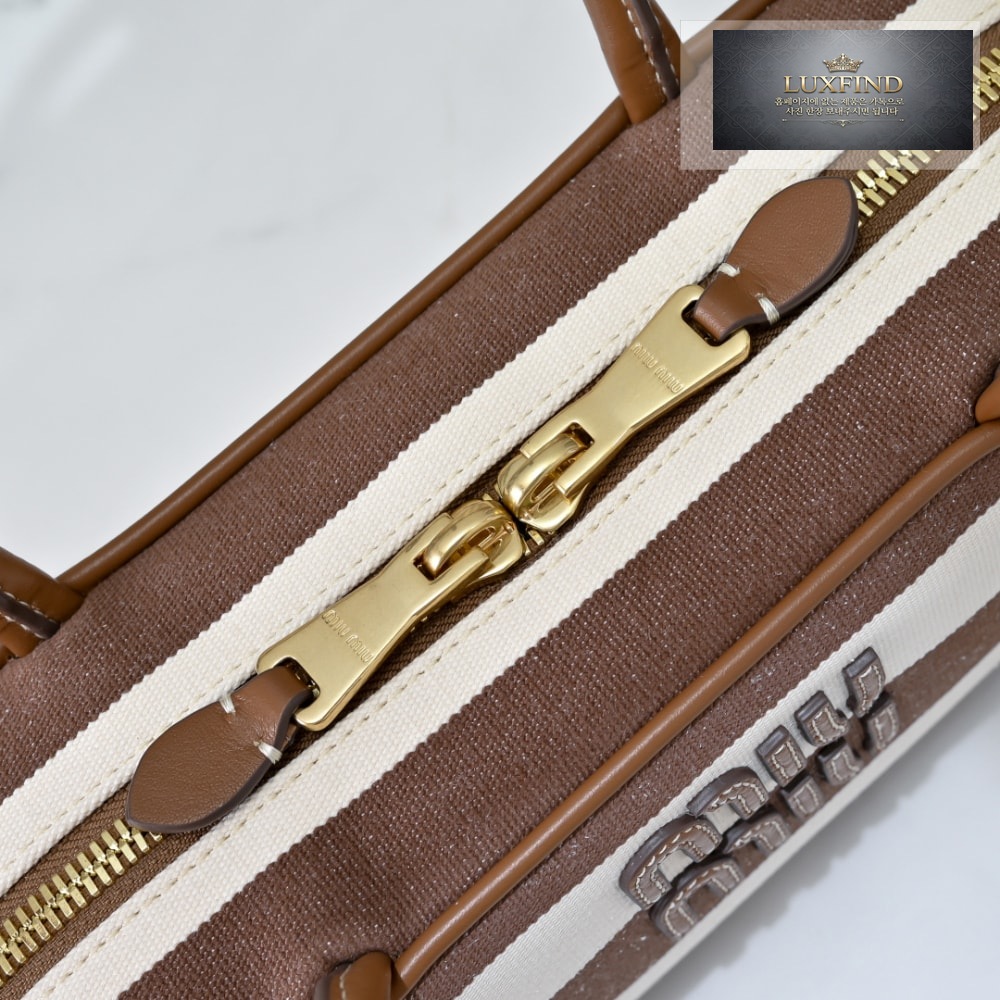 Miu Miu Beau Canvas And Leather
