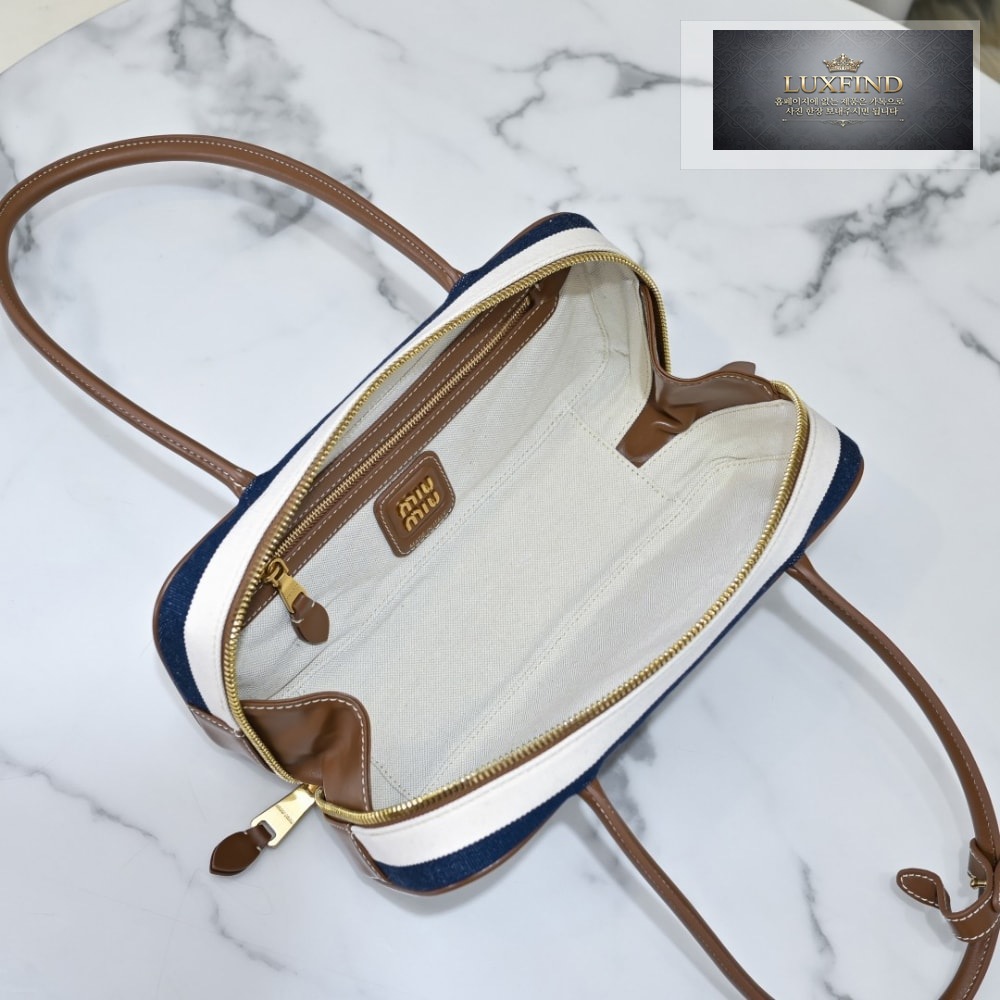 Miu Miu Beau Canvas And Leather