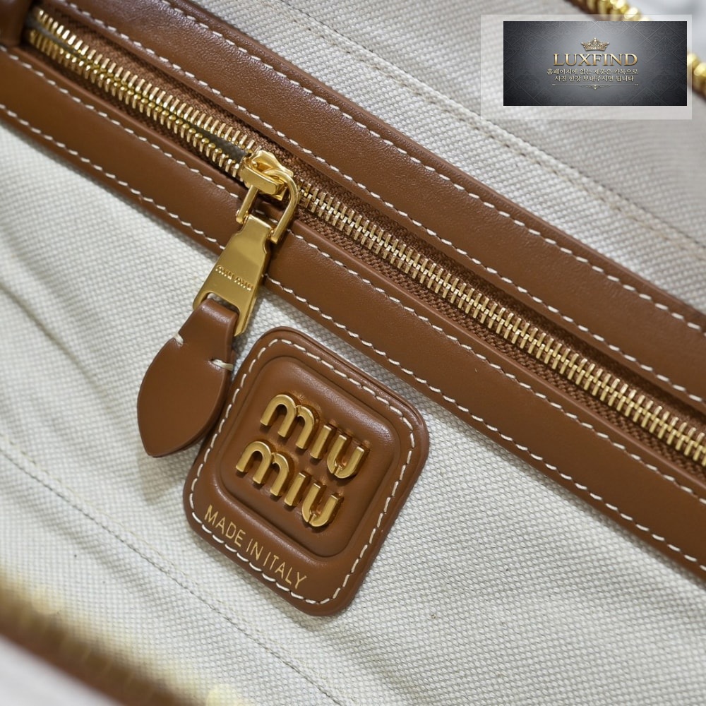 Miu Miu Beau Canvas And Leather