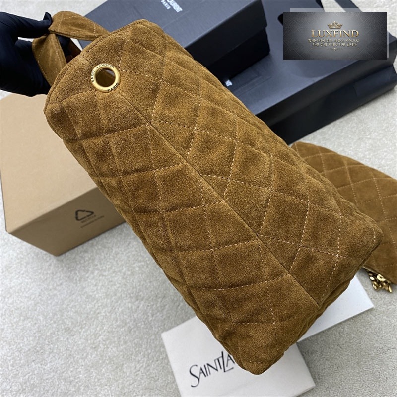 생로랑 퀼팅 스웨이드 ICARE 미디엄 백 858191