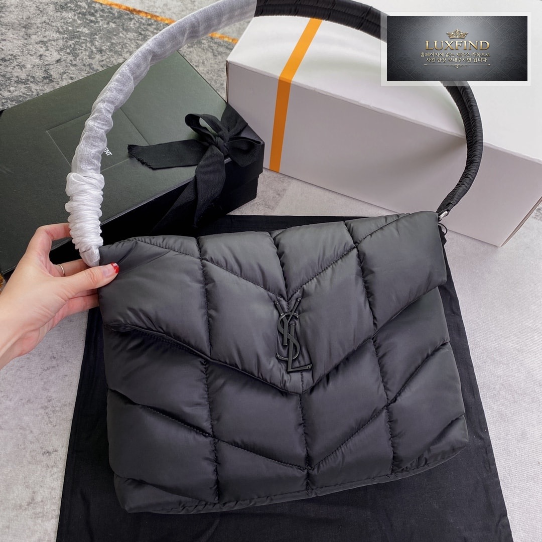 생로랑 에코 나일론 YSL 푸퍼 메신저 백 34*27*12CM