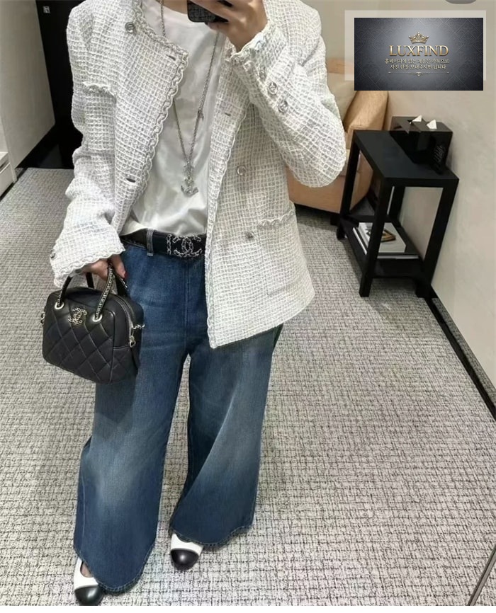 샤넬 25c 골드 메탈 탑핸들 볼링백