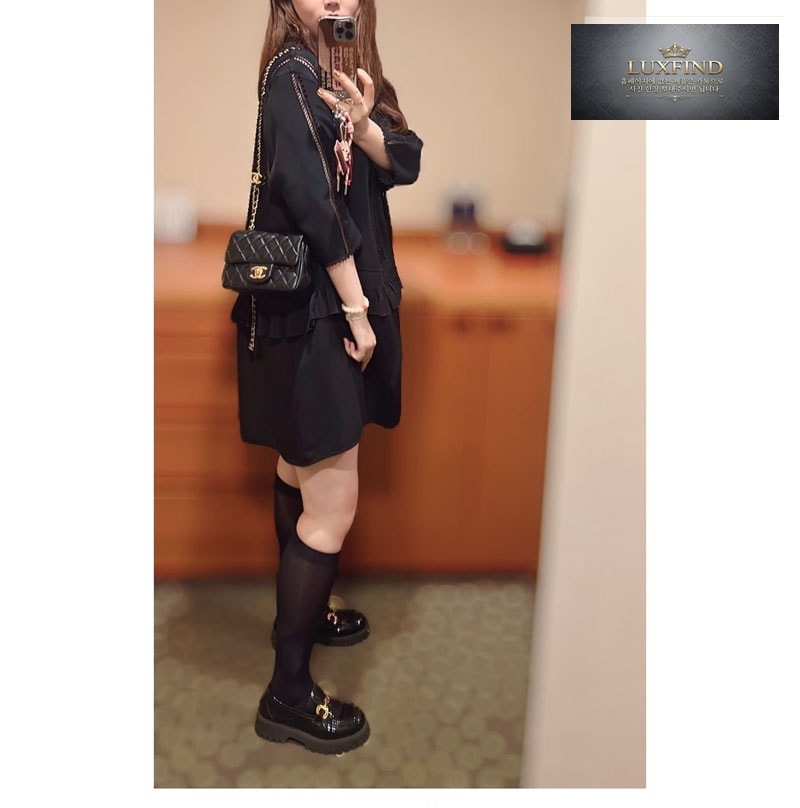샤넬 25B 쁘띠삭 클래식 플랩 백 골드CC 블랙