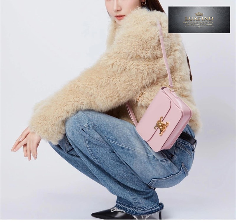 셀린느 틴 트리옹프 백 샤이니 카프스킨 파스텔 핑크 188423