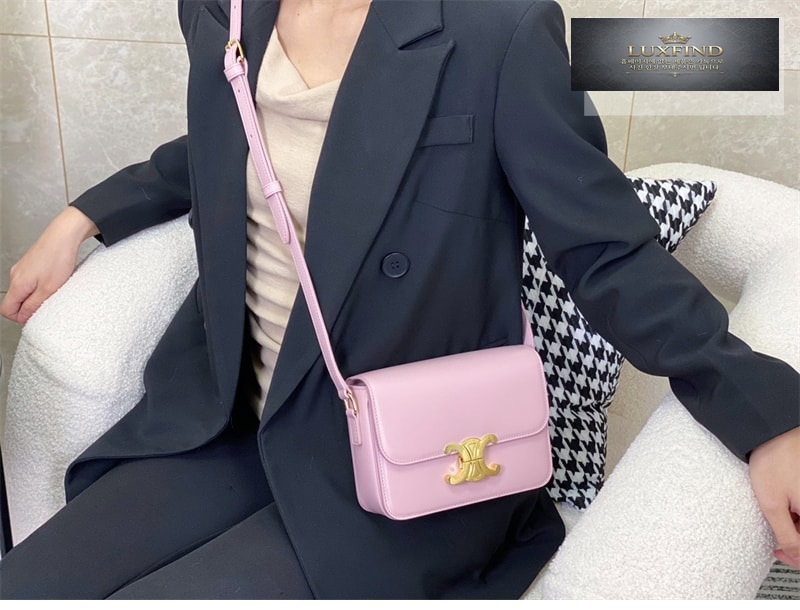 셀린느 틴 트리옹프 백 샤이니 카프스킨 파스텔 핑크 188423