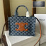 셀린느 24SS 카바스 트리오페 데님블루 스몰 토트백 25.5*18.5*12CM