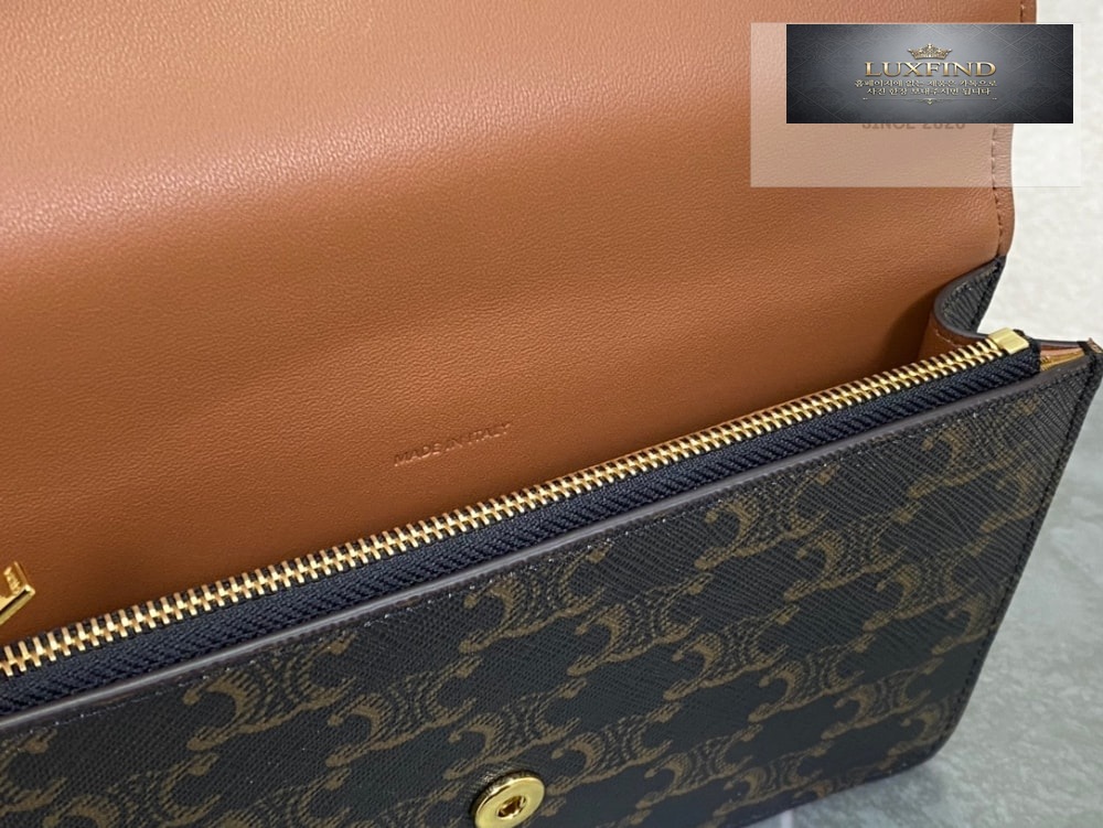 Celine Wallet on strap in Triomphe Canvas