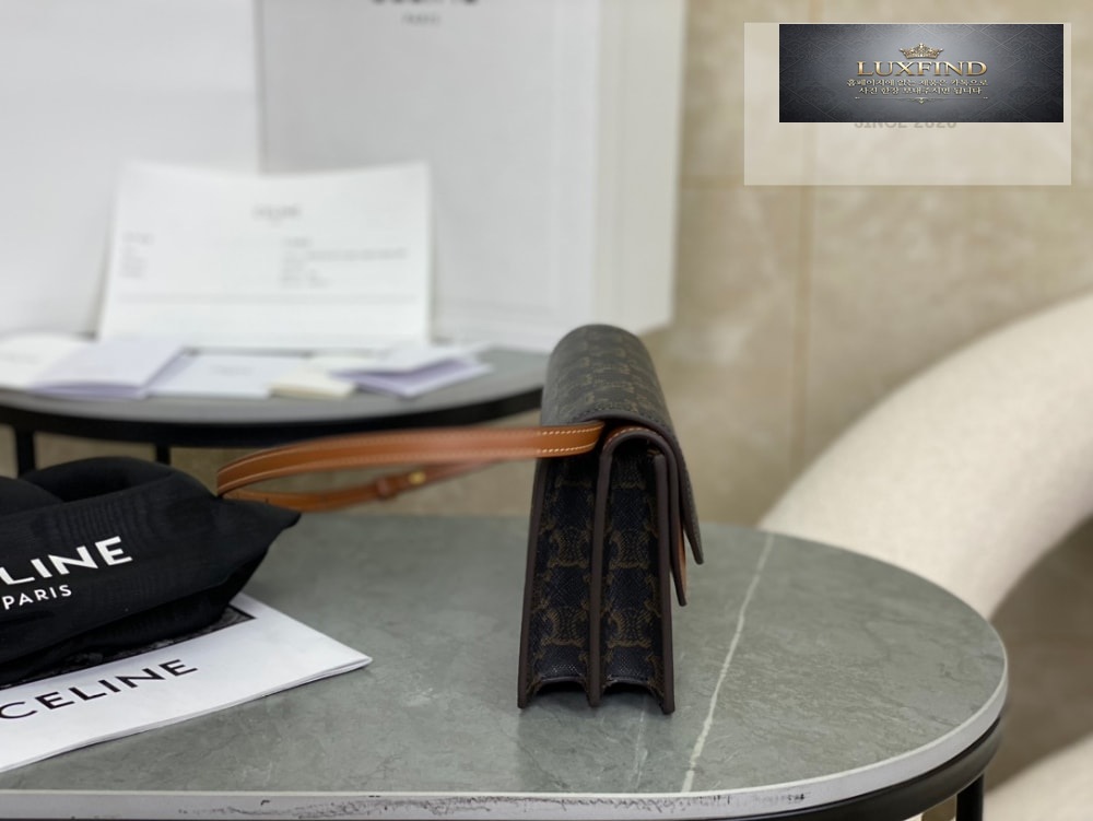 Celine Wallet on strap in Triomphe Canvas
