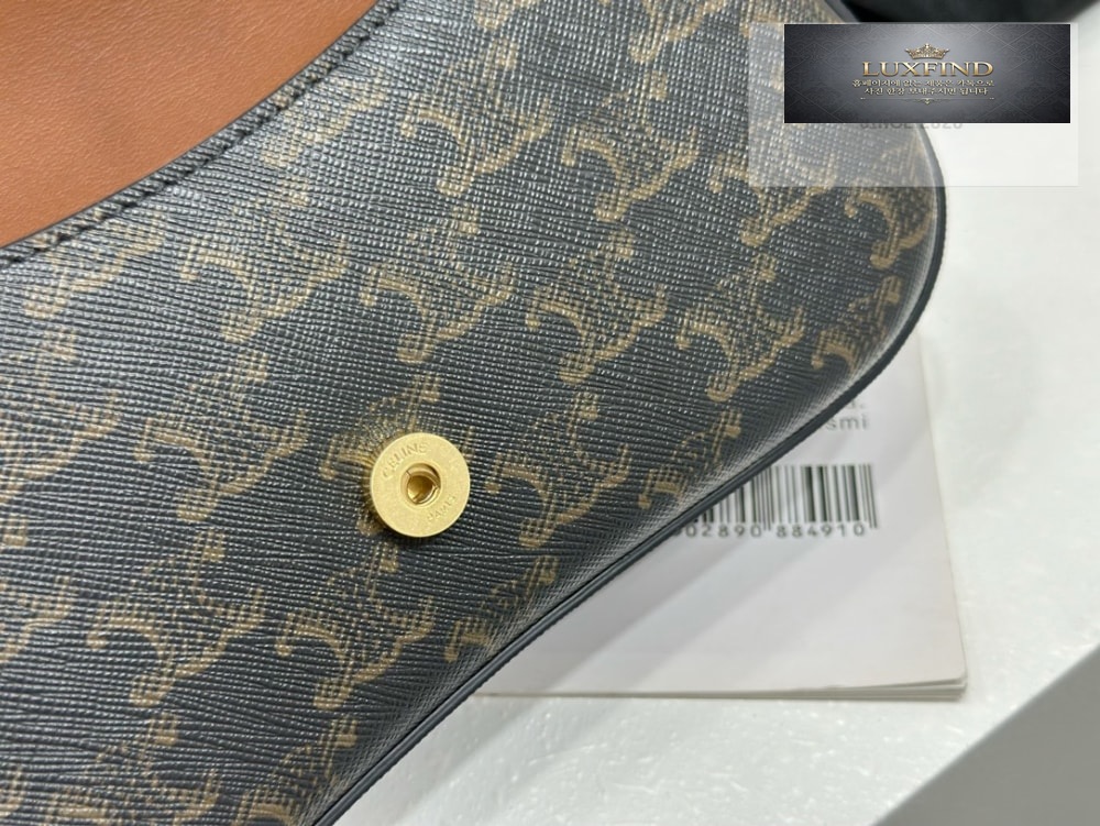 Celine Teen Lola Triomphe Canvas and Calfskin