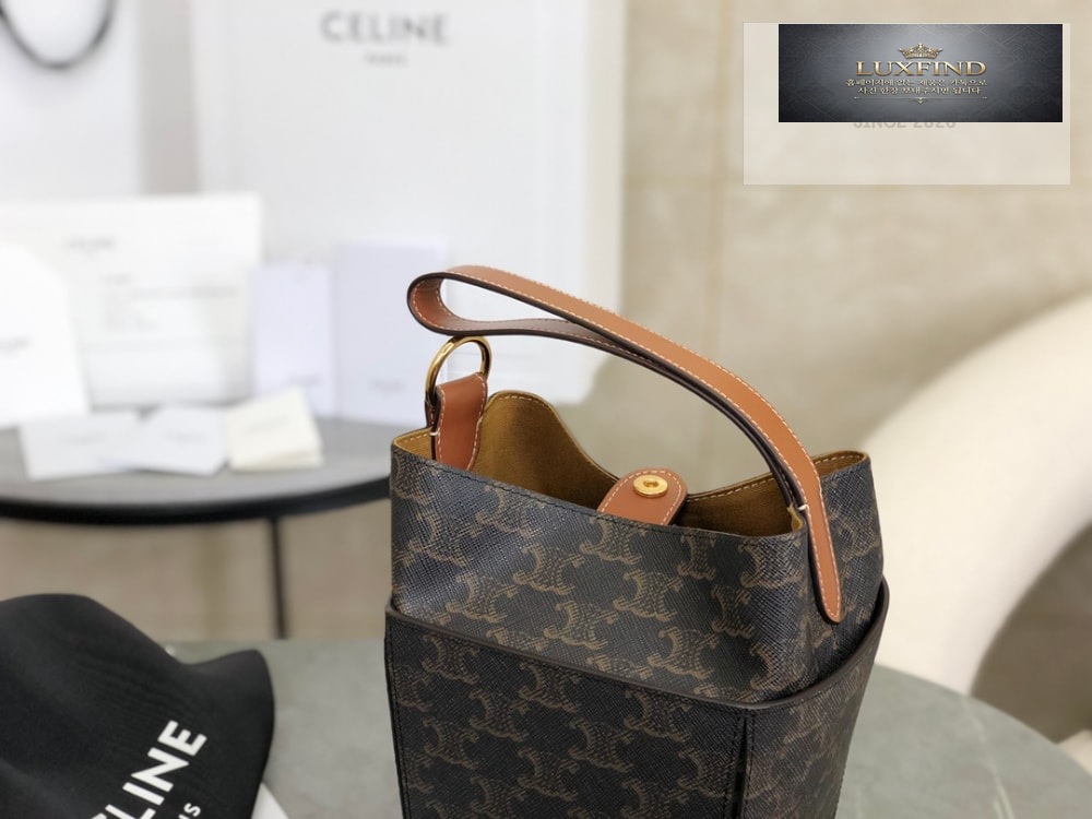 Celine Strap Box Triomphe Canvas and Calfskin