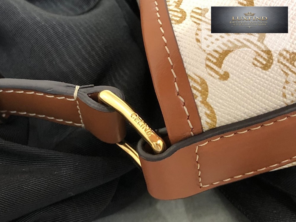 Celine Small Bucket Triomphe Canvas & Calfskin