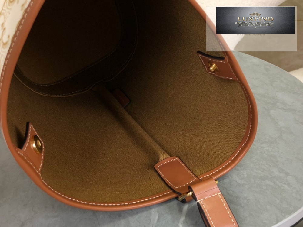 Celine Small Bucket Triomphe Canvas & Calfskin