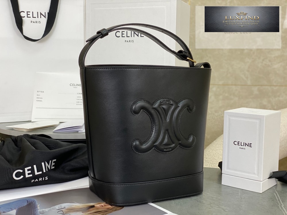 Celine Qurio Triomphe Bucket Soft Calfskin
