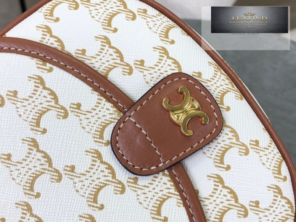 Celine Mini Besace Triomphe Canvas and Calfskin