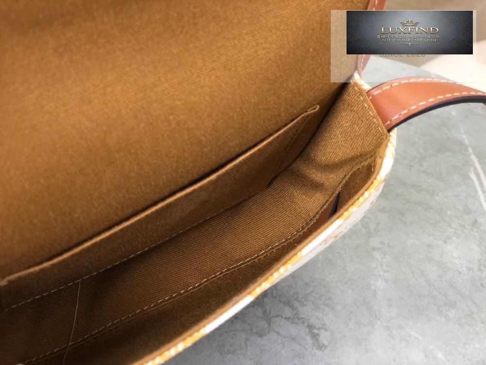 Celine Mini Besace Triomphe Canvas and Calfskin