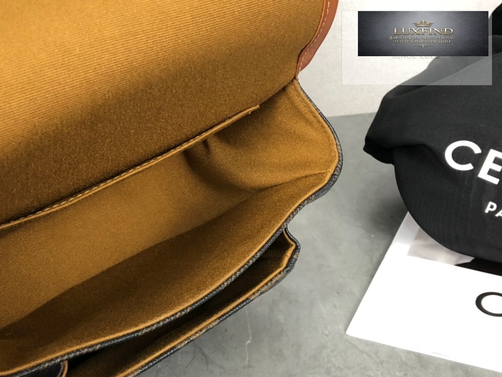 Celine Folco bag in Triomphe Canvas and Calfskin